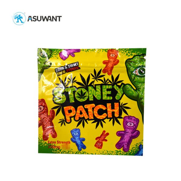 Edible Food Packaging Bags Heat Seal Small Zipper Sachet For Gummies Bear Skittle Candys