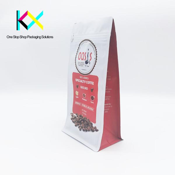 Multiple Color Gusseted Ziplock Coffee Packaging Bags User Friendly Design