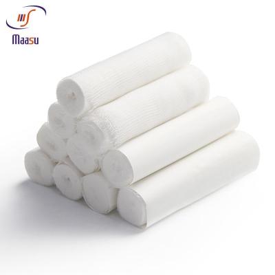 Branco forte elástico médico de Gauze Bandage PBT do algodão de 45%