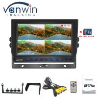 7 pouces 1024 * 600 AHD Moniteur Quad Display Voiture Truck Système de caméra de sécurité avec fonction d'enregistrement