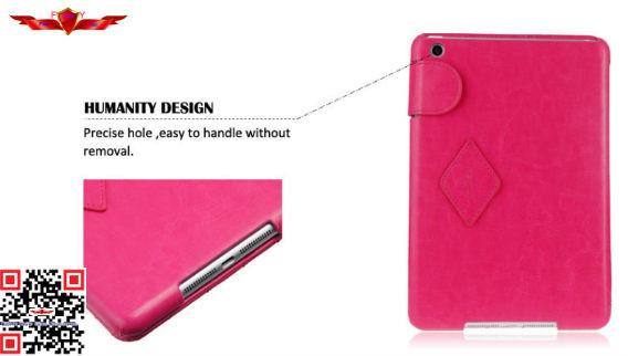 100% Perfect Fit Multi Color Luxury PU Leather Case For Ipad Mini Smart Cover Case