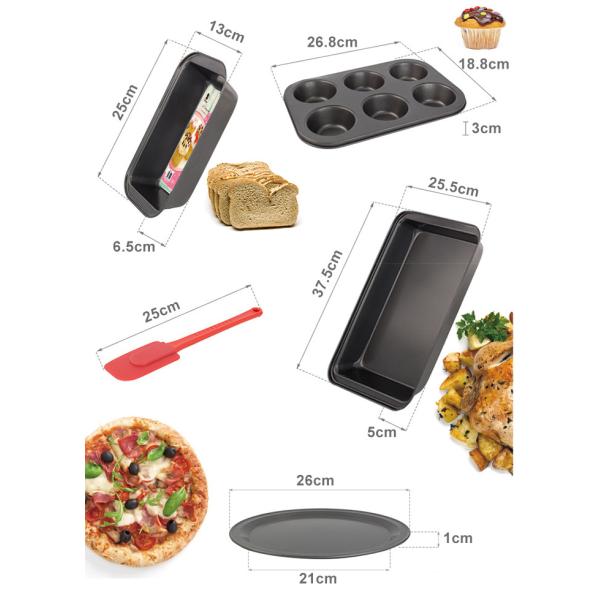 Carbon steel Ceramic coating Custom-Made Cake Mold waffle pan bakeware set cookie sheet,cooking brush