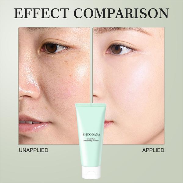 Limpieza facial Ciruela verde natural orgánica calmante Hidratante espumante limpieza profunda Blanqueador lavado facial