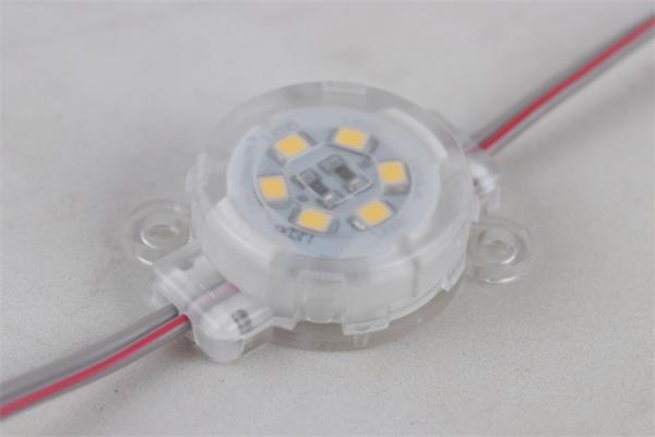 La lumière de point de pixel de DC12V 0.6W LED imperméabilisent le PC 6500K d'IP67 SMD2835 30mm anti- UV