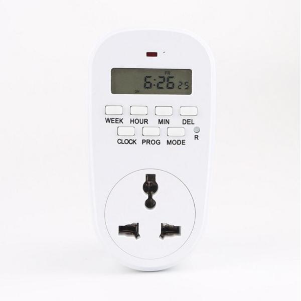 universal EU Plug Digital Display Energy Saving Programmable Electronic Socket Timer Setting of Clock/ On/ Off Time