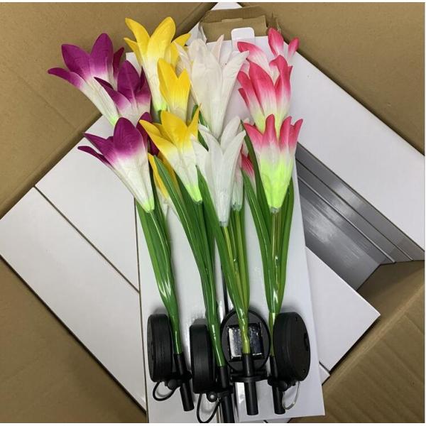 Света кола сада IP44 солнечные, на открытом воздухе декоративные розовые света СИД цветков