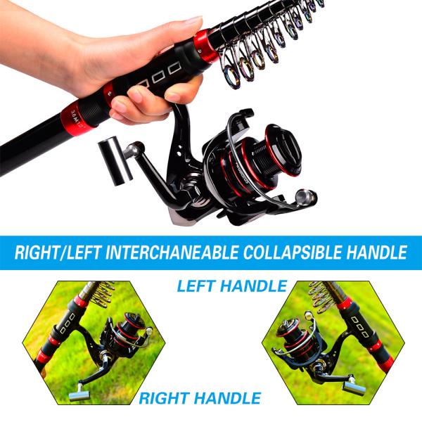Telescopic Fishing Rod And Reel Combo Fishing Line Lure  Hooks Full Set