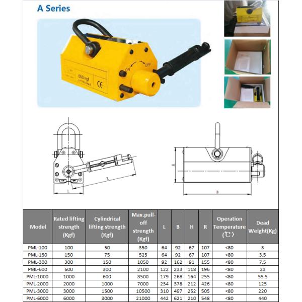 Permanent Lifting Magnet 0.1 to 6 Ton Steel Magnet Lifter for Heavy-Duty Lifting Needs