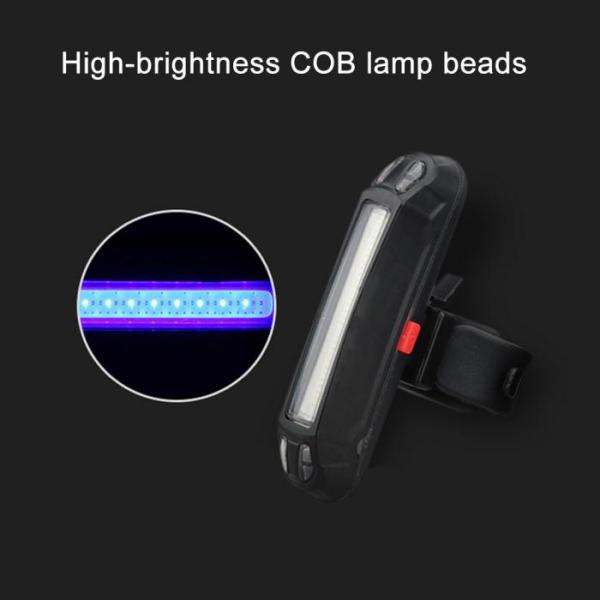 USB Rechargeable Bicycle Tail Comet LED Lamp for ABS PC Mounting Placement Seatpost