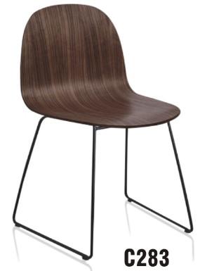 modern home metal leg bent wood dining chair furniture