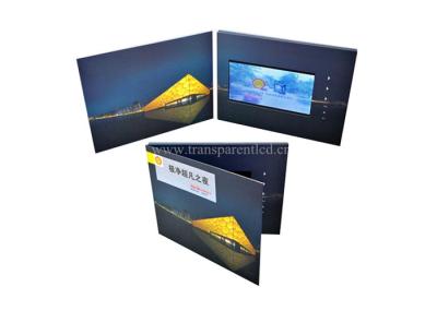 Foldable Cover LCD Screen Video Brochure A4 / A5 Light Sensor Video Booklet