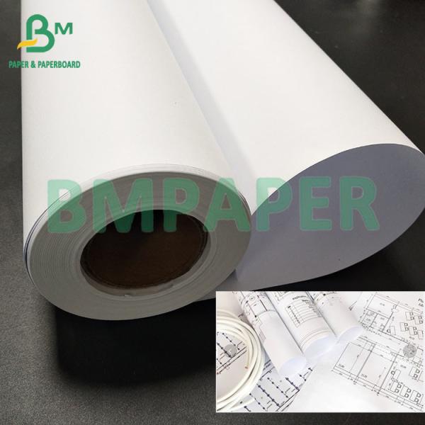 80GSM Uncoated White CAD Bond plotter Paper For Constructions Drawing