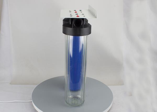 20'' big blue whole house  water filter housings 1'' port with blue and clear sump