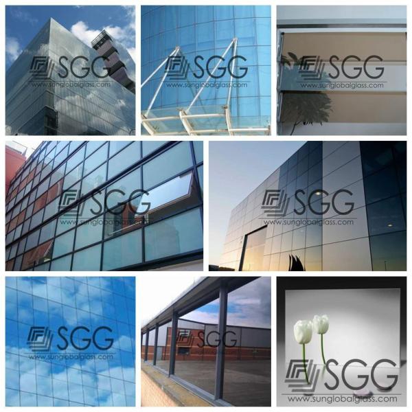 5mm blue reflective glass