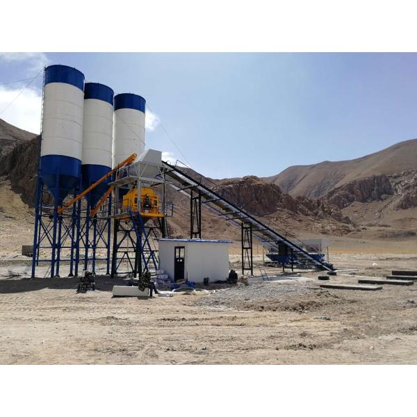 HZS60 Concrete Batching Plant 105Kw Concrete Batching Machine Easy Installation