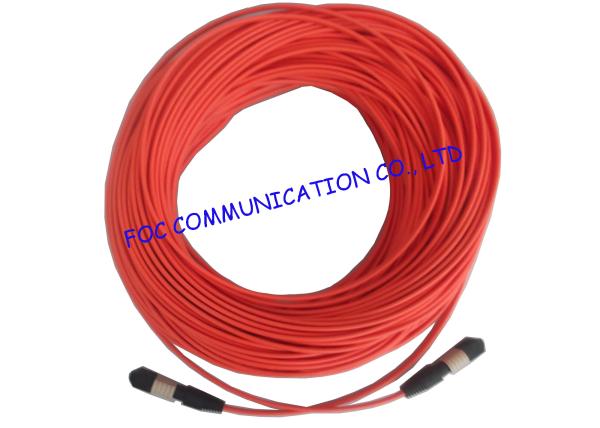 LSZH Fiber Optic Patch Cord High Density Multifibre Female To Female MTP / MPO