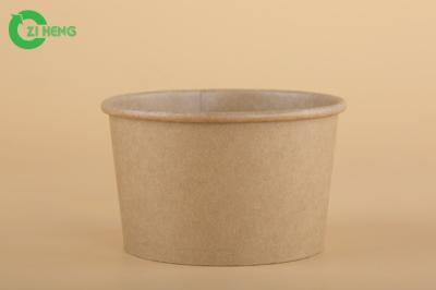100% Recyclable Brown Paper Food Bowls 8 Oz Stocked Custom Logo Printed