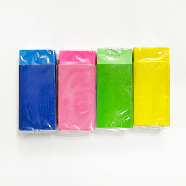 Factory Direct 30PCS Colorful Stationery TPR Rectangular Soft Rubber Pencil Eraser