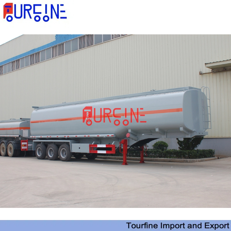 3 Axle 35 CBM Carbon Steel Fuel Tank Semi Trailer for Diesel and Petrol Transport