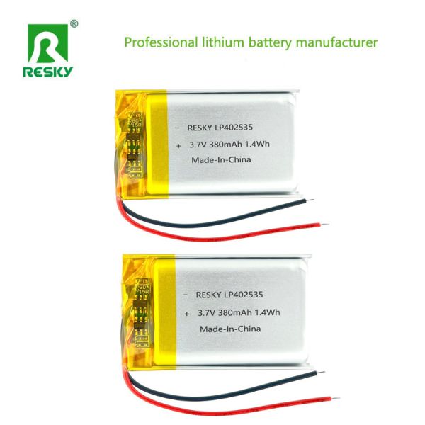 3.7V 380mAh Lithium Ion Battery Cell with 500 Cycles for GPS Locator and Smart Devices