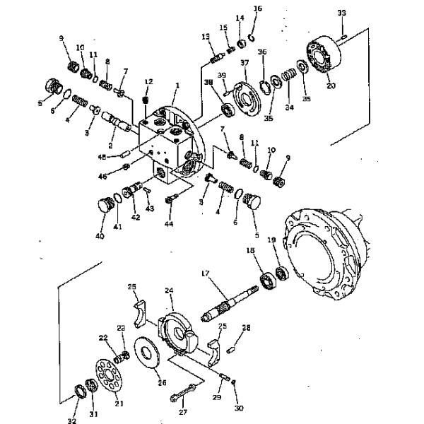 Мотор 194-6469 20S-60-22101 конечной передачи экскаватора PC20 PC30 KOMATSU идя