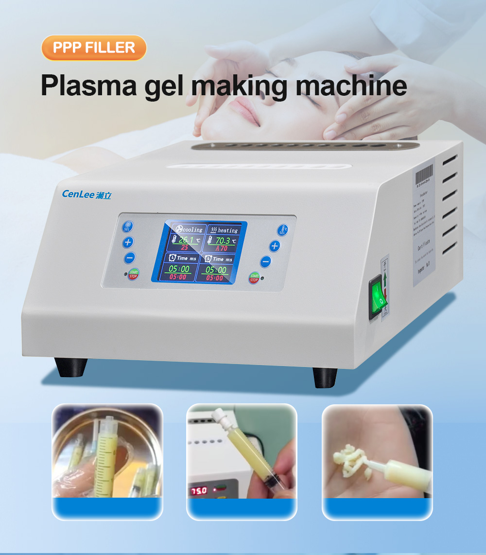PPP-filler Collagen Booster Machine Dual Chamber Heating Cooling System for Wrinkle Removal Facial Clinical Centrifuge