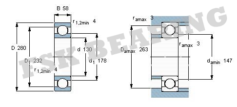 Малошумный Пин утюга клетки латуни шарикоподшипника паза К3 6326М глубокий в запасе