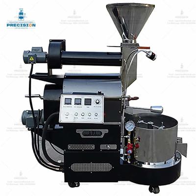 Método automático de torrefação de café de 3 kg resistente ao calor de camada dupla no ar quente