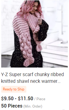 Y-Z Soft Acrylic and Wool Yarn Infinity Winter Cowl Knit Man Women Many Colors Chunky Scarf