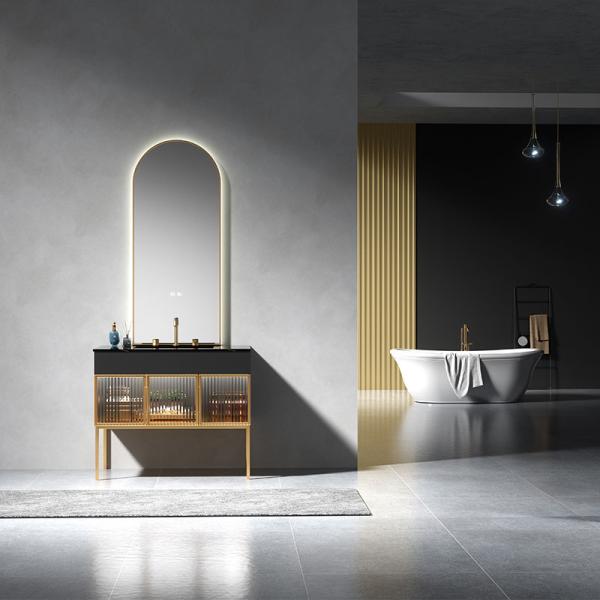 Acid-resistant Modern Style Single Vanity Sink Bathroom Storage Cabinet White Bathroom Vanity Combo