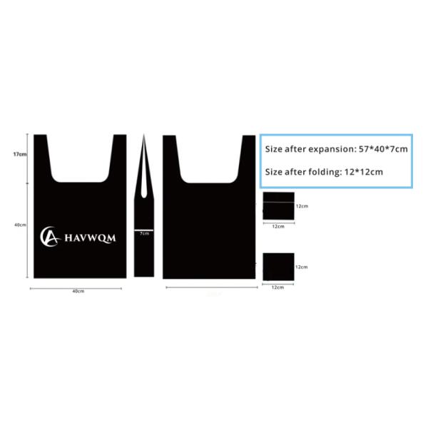 Bulk Foldable Shopping Bag Recyclable Polyester Lightweight Tote
