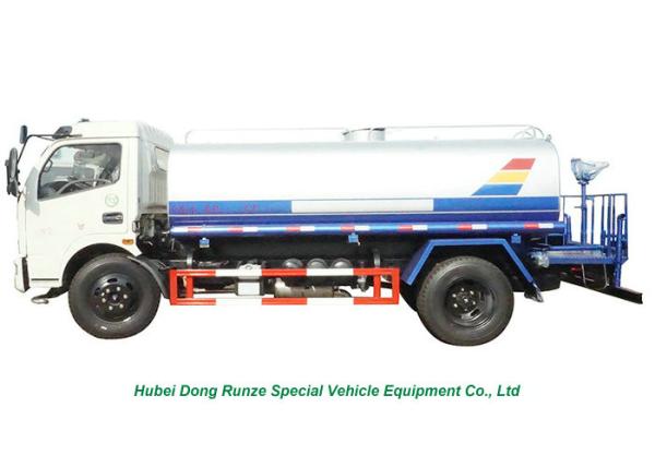 Truck Mounted Stainless Steel Water Tank 6M3  With Water  Pump Sprinkler For  Water Delivery and Spray LHD/RHD
