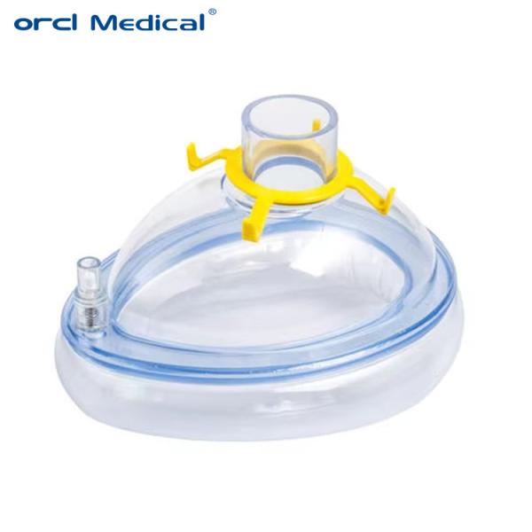 Disposable Oxygen Breathing Mask Medical Silicone PVC Anesthesia Mask Without Inflation Valve