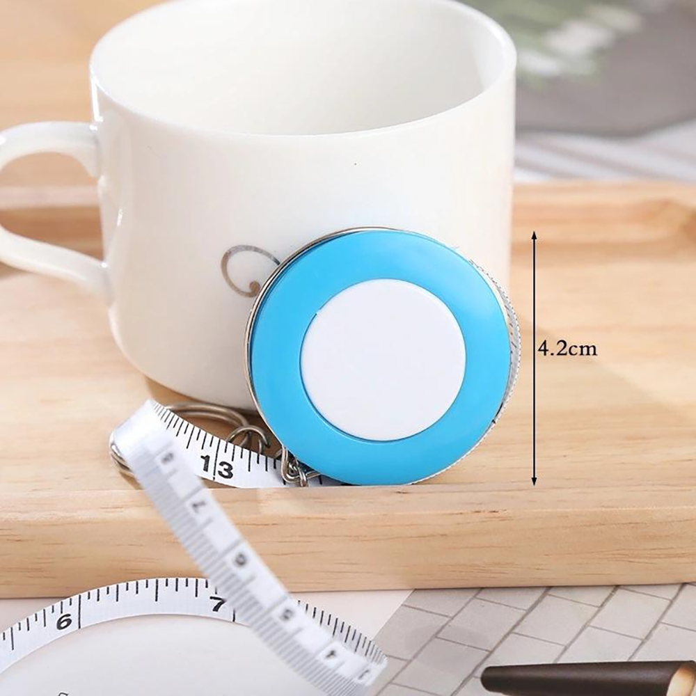 Personalized 150cm 60 Inch Blank Plastic Sublimation Keychain Tape Measure Portable Retractable Measuring Tape Accurate Markings For Home Office
