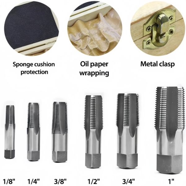 6-Piece NPT Pipe Tap Set (1/8 to 1) | HSS M2 & 4341 | Industrial Grade Threading Tools in Protective Aluminum Case