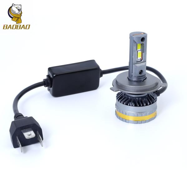 White High Bright Silver Metal Universal Car Headlight Lamp 45W