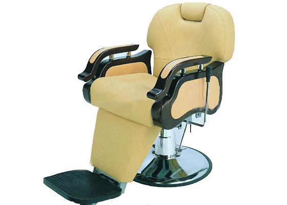 Rubber Footrest Salon Barber Chair Adjustable With Chrome Steel Armrest