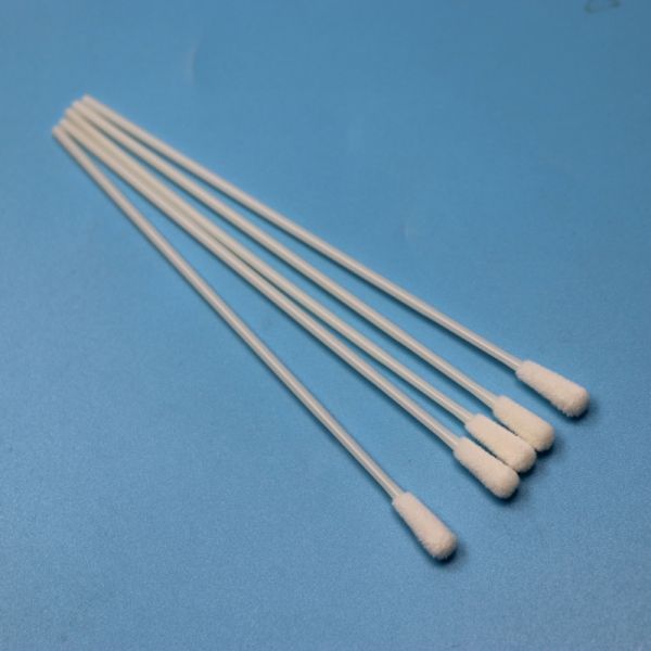 145mm ABS Stick Flocked Nylon Sterile Swab Flu Test Sampling Swab Oral Specimen Collection Swab without Breaking Point