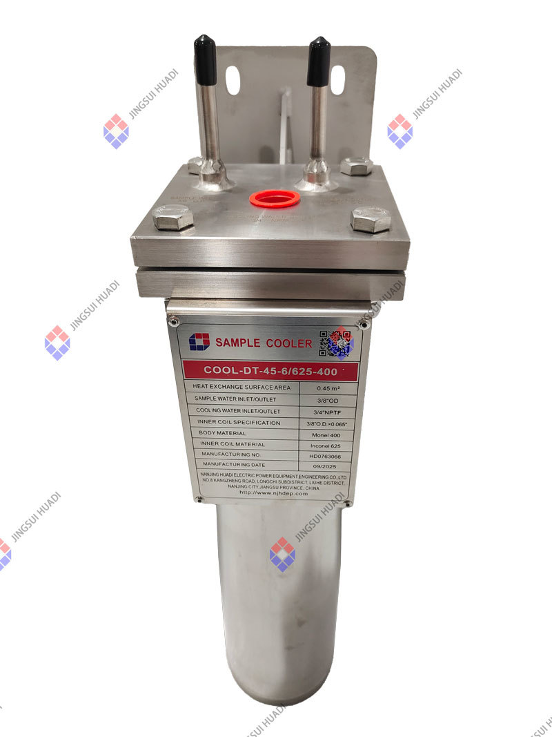 COOL-DT-45-6/625-400 Sample Cooler with Inconel625 Nickel-Based Alloy and Double-Layer Spiral Tube Design for Efficient Heat Transfer