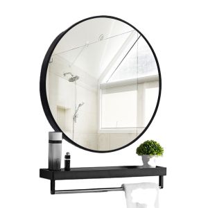 28cm Brushed Gold Black Silver Metal Alloy Aluminum Mirror Frame for Bathroom Mirror