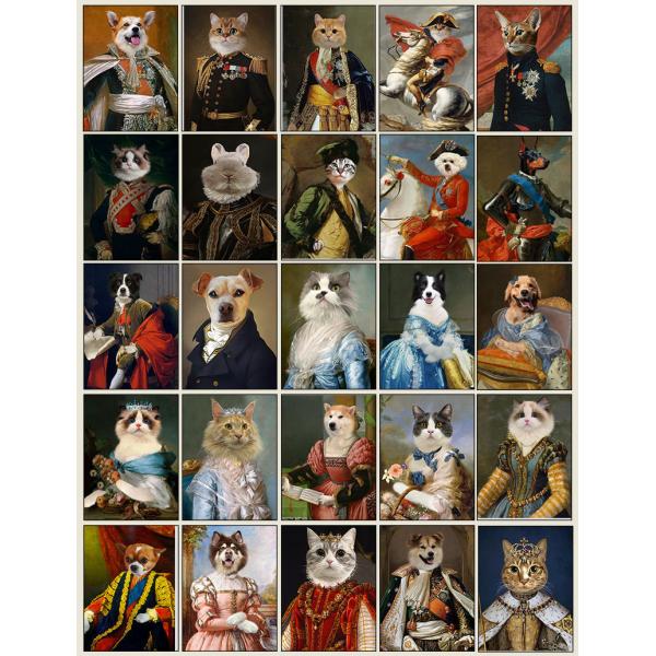 Pet Portrait Aluminum Alloy Photo Frame Customized Keepsake Souvenir for Dogs and Cats