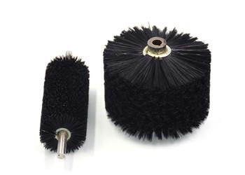 Black Industrial Cleaning Brushes Spiral Nylon Strip Coiled Cleaning Roller