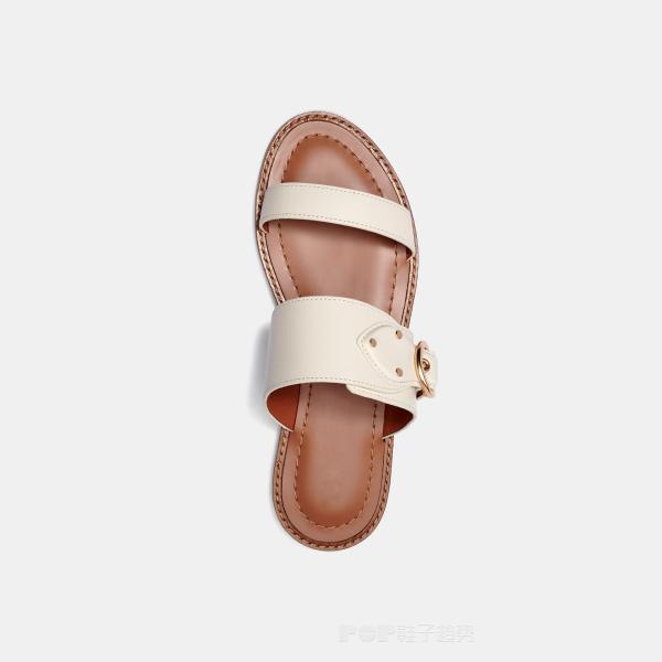 2021 New Arrivals Women Shoes Low Heel Leather Slipper Women Summer Slides Chain Flip Flops Slippers