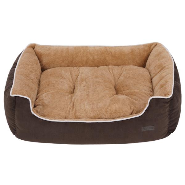 Brown Dog Bed Inner Cushion , Dog Basket Cushions Non Skid Rubber Dots Base