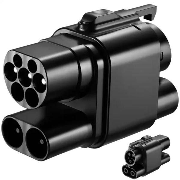 CCS2 Para CCS1 Adaptador DC EV rápido Estação de carregamento combo 2 para combo 1 Adaptador Conector de carregador de veículos elétricos