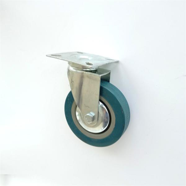 Rubber Swivel Heavy Duty Caster Wheel Flat Plate Stem