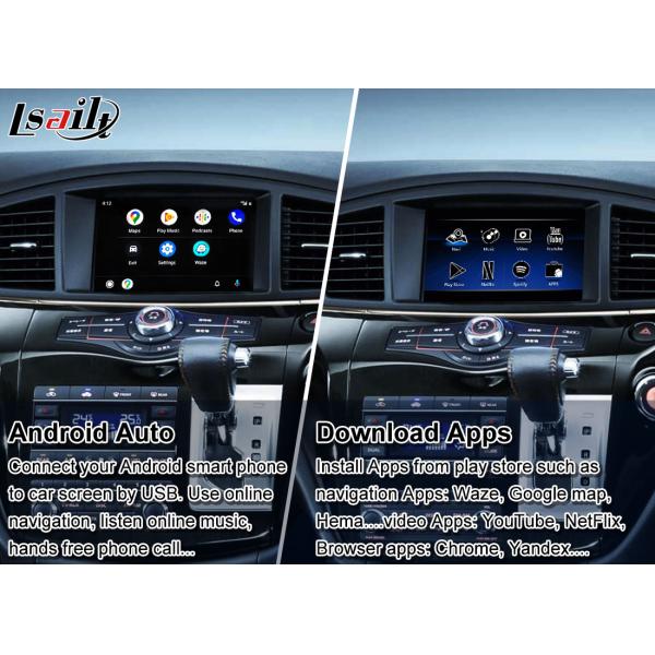 Беспроводной экран мультимедиа автомобиля CarPlay для патруля Nissan Elgrand, Armada Infiniti QX с навигацией GPS, автомобилем андроида
