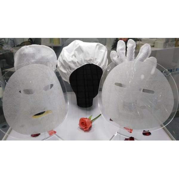 Finger Style Body Wash Gloves / Body Scrubber Glove Sewn Nonwoven Spunlace Dot