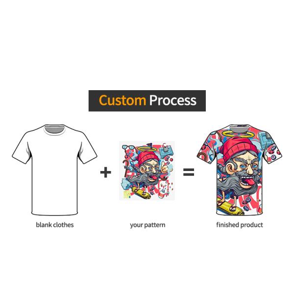 Short Sleeve Unisex Leisure Apparel T Shirts Sublimation Printing