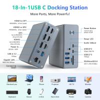 Support multi-affichage Station d'accueil USB-C et Displaylink IC révolutionner votre efficacité de travail avec les ports HDMI 8K